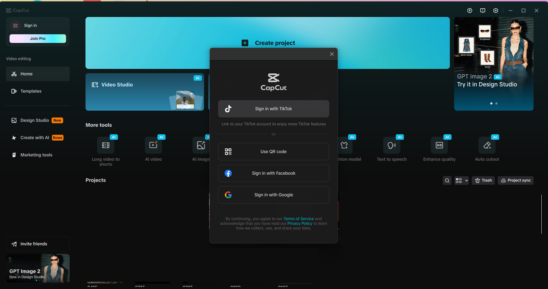 How to Sign In to CapCut Desktop Using a QR Code