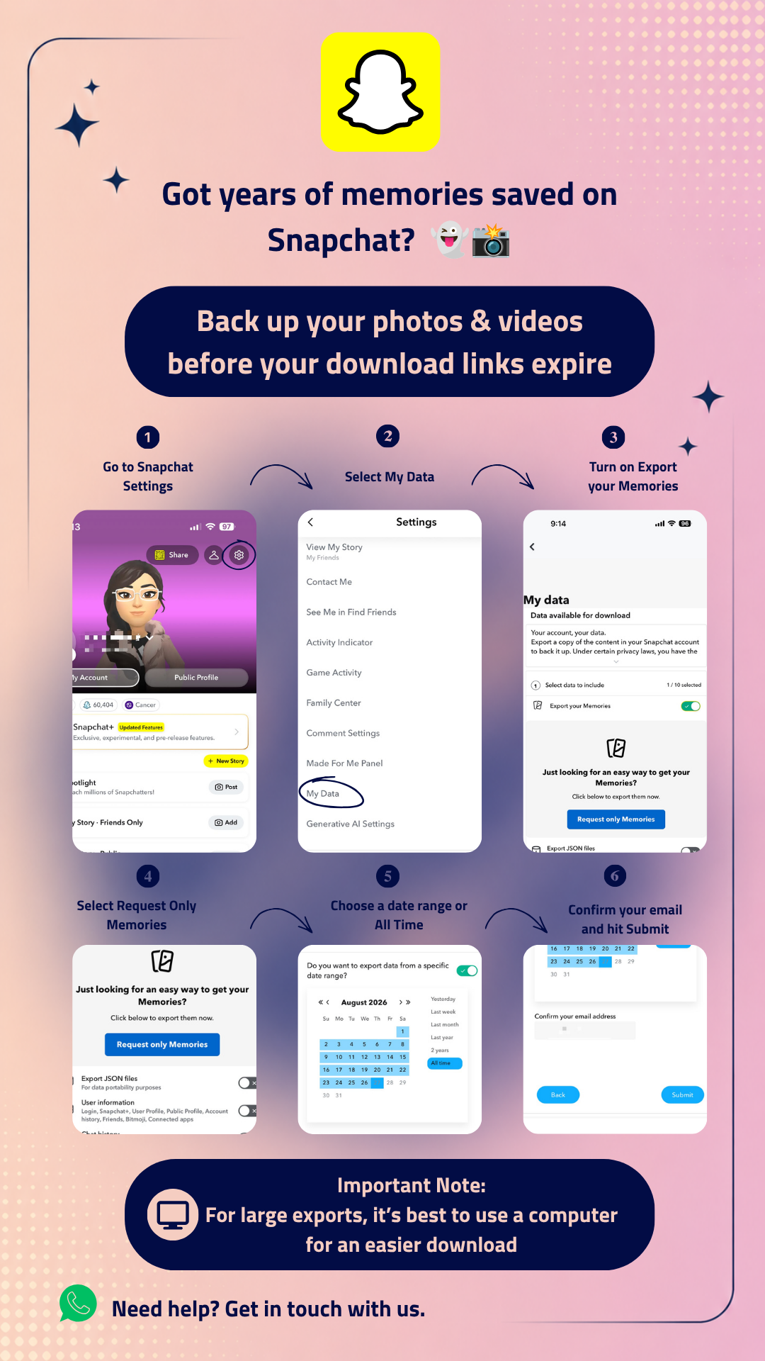 How to download and back up Snapchat Memories photos and videos