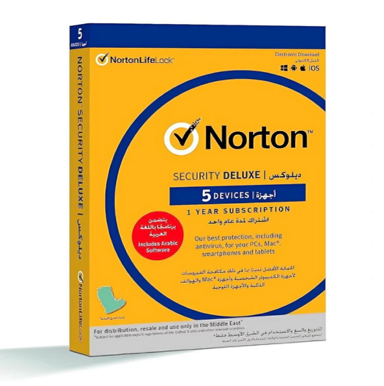 NORTON SECURITY DELUXE 1 USER 5 DEVICES 1 YEAR