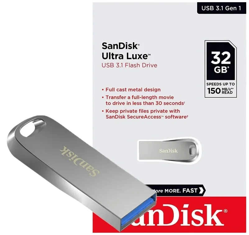 Sandisk Ultra Luxe USB 3.1 Flash Drive - 32GB