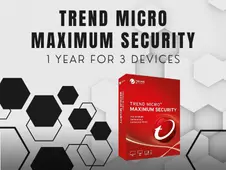 TrendMicro Maximum Security 1 Year for 3 Devices