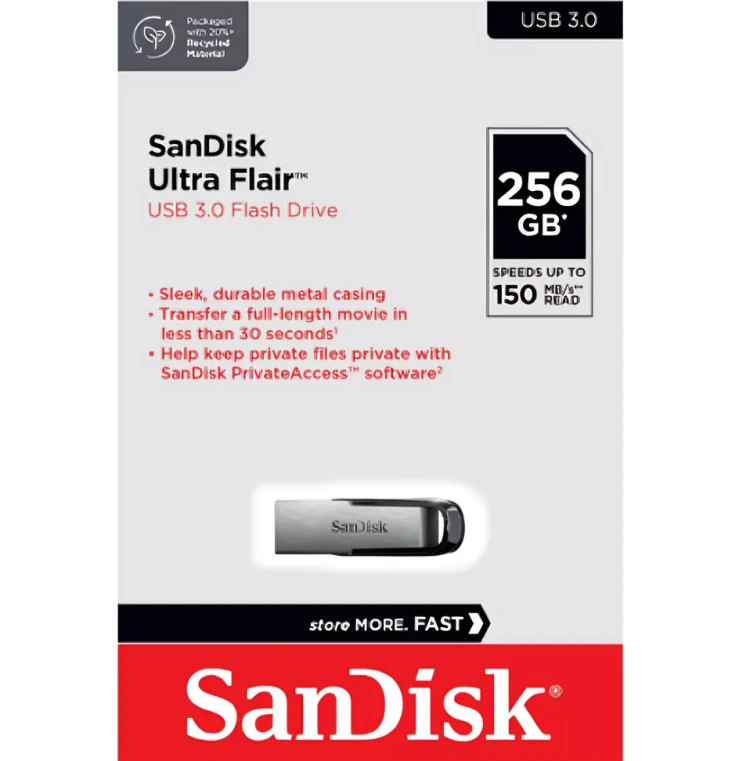 Flash Drive Sandisk 256GB Ultra Flair USB 3.0