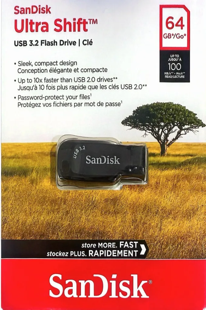 SanDisk Ultra Shift USB 3.0 Flash Drive 64GB