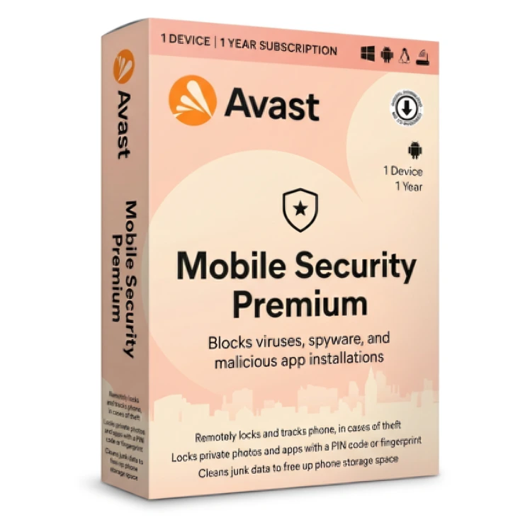 Avast Mobile Security Premium 1 Device 1 Year for Android
